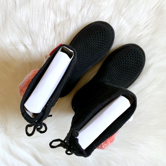 UGG Floral Crochet Pom Pom Knit Boot - Picture 5 of 8